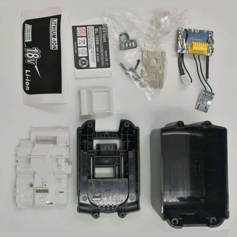 BOX with PCB BL1890 Battery Case Box PCB Charging Protection Board Shell For MAKITA 18V BL1860 6.0Ah 9.0Ah LED Li-ion Battery Indicator - Цвет: BOX with PCB