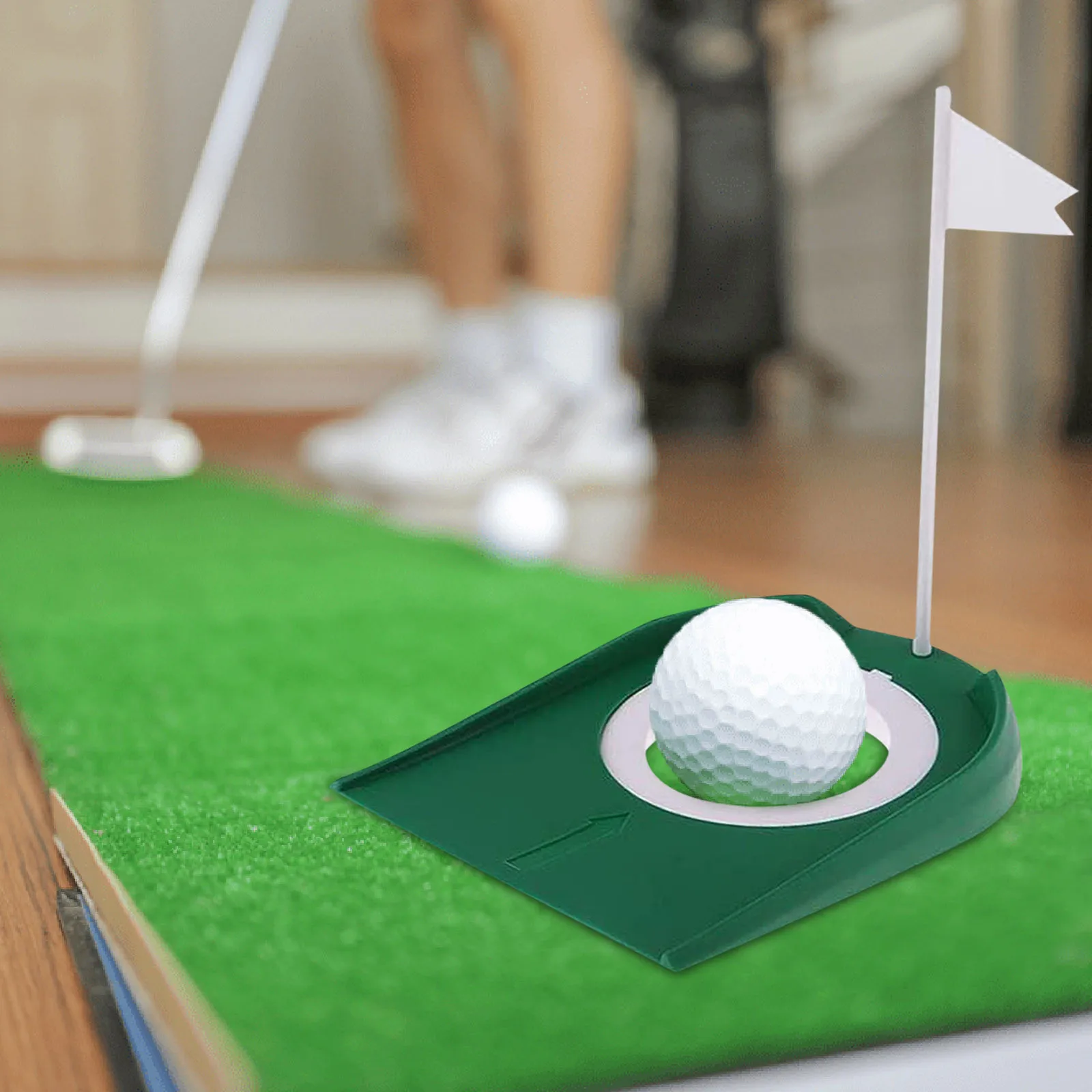 Golf Putting Mat 1 Practice With Hole And LogoS Indoor Office Portable Putter Pressure Putt Trainer Home | Спорт и развлечения