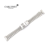 carlywet 19 20mm wholesale hollow curved end solid screw links replacement jubilee watch band bracelet loops for datejust