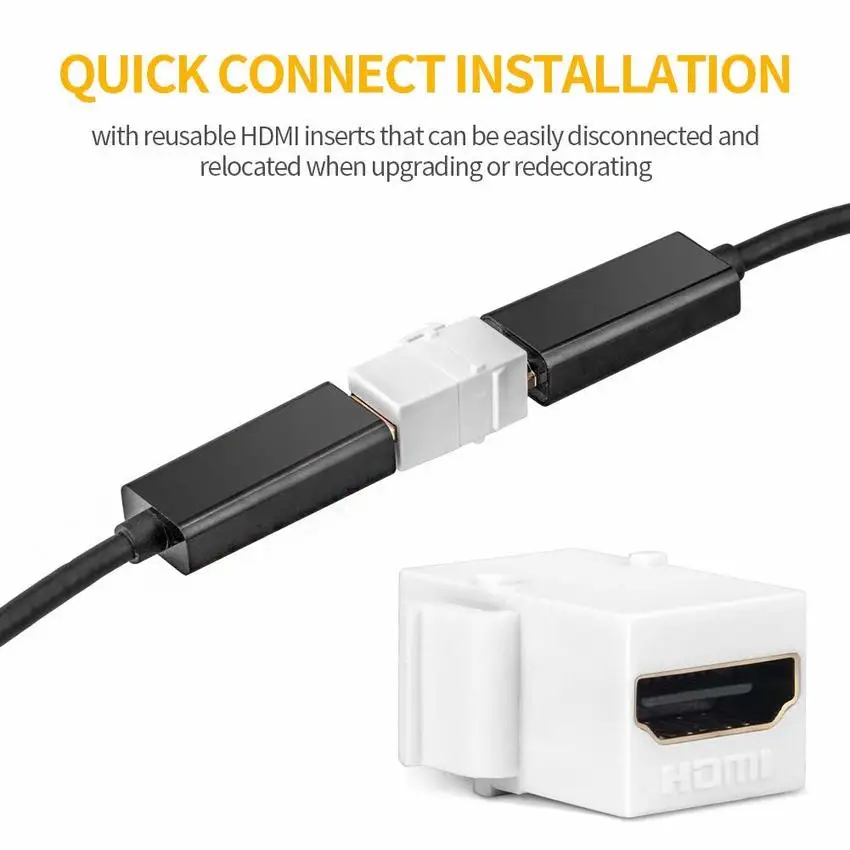 HDMI Keystone Jack 10 шт вставка мама к гнезду переходник|Коннекторы и разъёмы| |