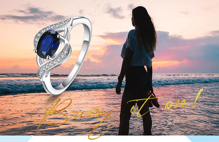 Jewelrypalace 1.1ct создан синий сапфир себе кольцо стерлингового серебра 925 silverfine ювелирные изделия Новогодний подарок для Для женщин Лидер продаж