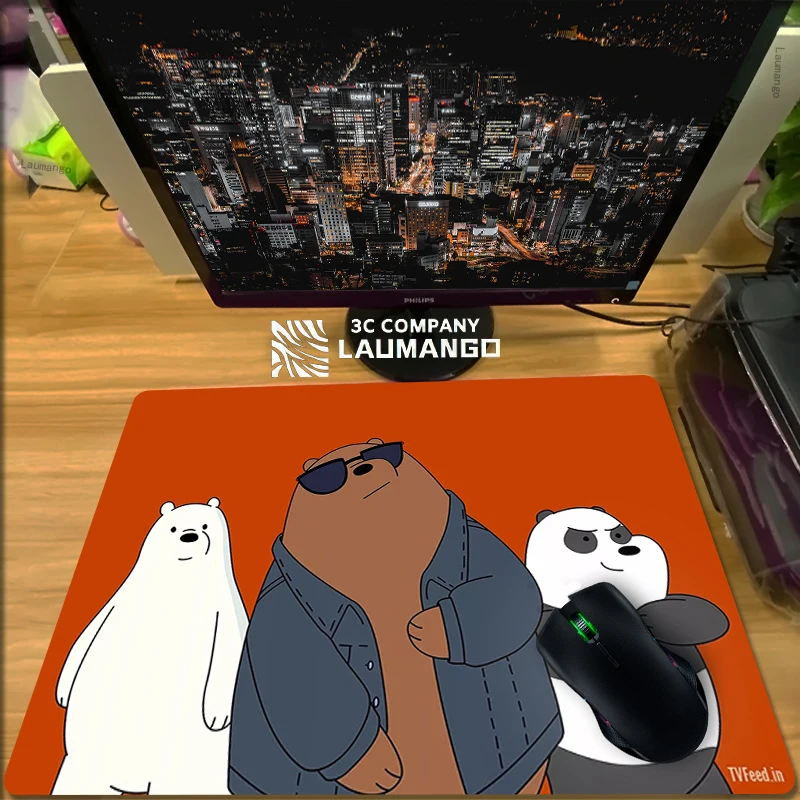 

Laptop Gaming Mousepad Xl Three Bare Bear Desk Mat Gamer Computer Table Mause Pad Mouse Small Mausepad Varmilo Office Carpet
