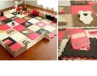 2016 Promotion Sale Tapete Infantil Lovely Eva 30*30cm 12pcs/set Puzzle Carpet Baby Play Mat With Fenced Floor Children Mosaic