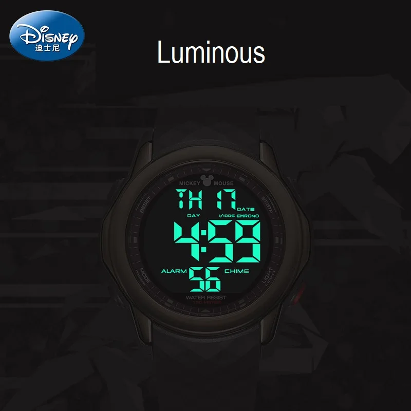 Модные уличные спортивные детские многофункциональные часы Disney будильник Chrono 10