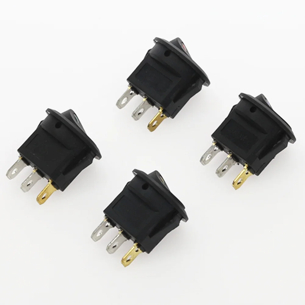 4 шт. 3 булавки ВКЛ ВЫКЛ кулисный переключатель SPST 12V светодиодный Светодиодный