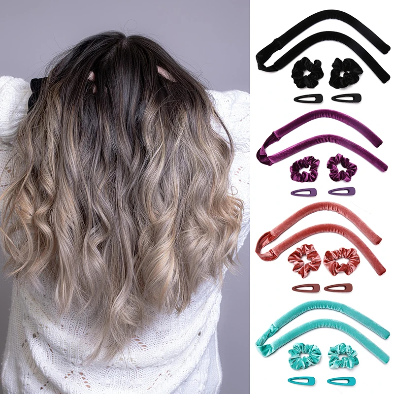 

5 шт./компл. Плойка для завивки без нагрева, Плойка для завивки без тепла, Плойка для завивки шёлка