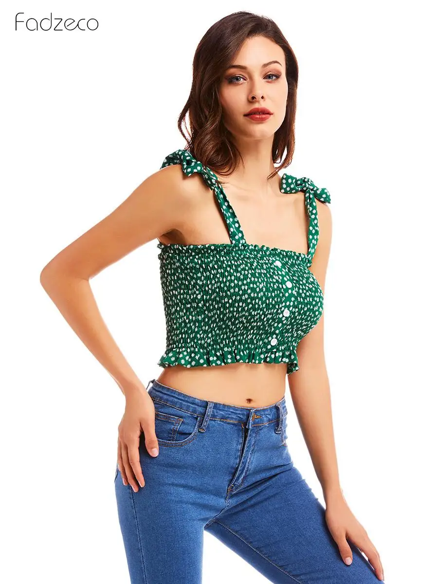 FADZECO 2019 новая женская одежда модный сексуальный женский жилет с цветочным