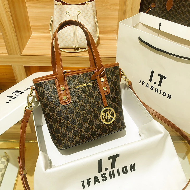 

2021 new women's bags, big-name food baskets, high-quality leather shoulder messenger portable bucket bag, special tote bag