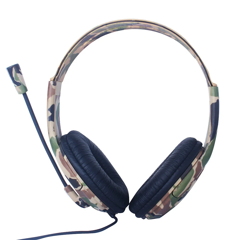 Игровая гарнитура проводные стереонаушники для Sony PS4 камуфляжные наушники с
