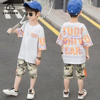 comfortable spring summer kids clothes suit baby boys t shirt shorts 2pcsset kids teenage top sport childrens day gift formal