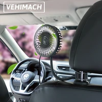 usb 12v car fan auto dashboard seat fan mini hose 360 degree adjustable air cooler high wind speed gear mute summer cooling fan