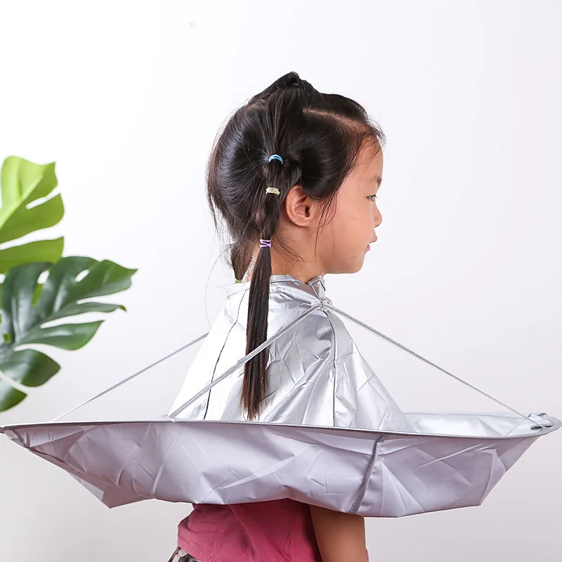

Family Barbers Cape Cloak Salon Hair Cutting Trimming Cover Umbrella Folding Haircut Tool SAL99