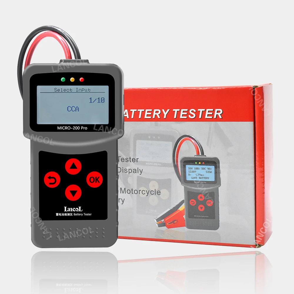 Оригинальный LANCOL Micro 200 Pro 24V автомобиль Батарея Тестер 12V SAE CCA JIS цифровой