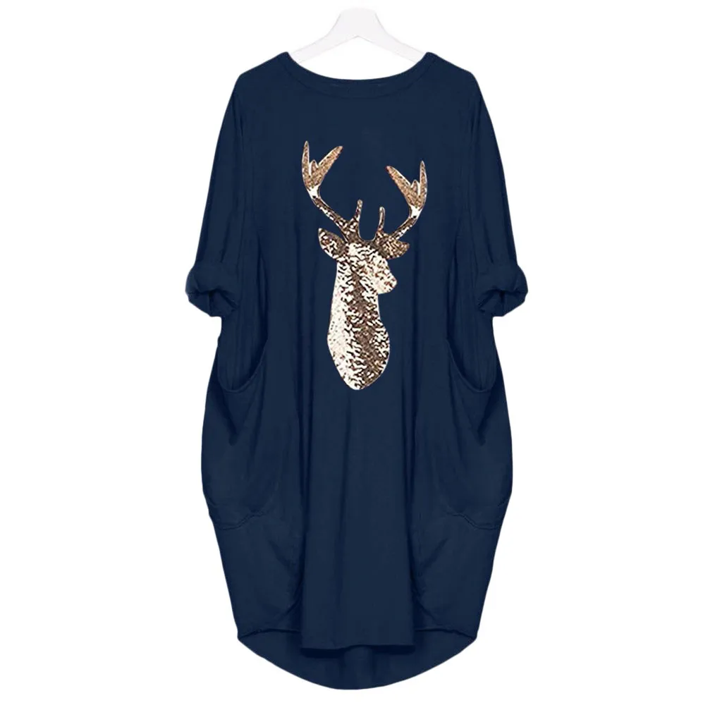 Женское платье с длинным рукавом в стиле Харадзюку Повседневное длиной до колена