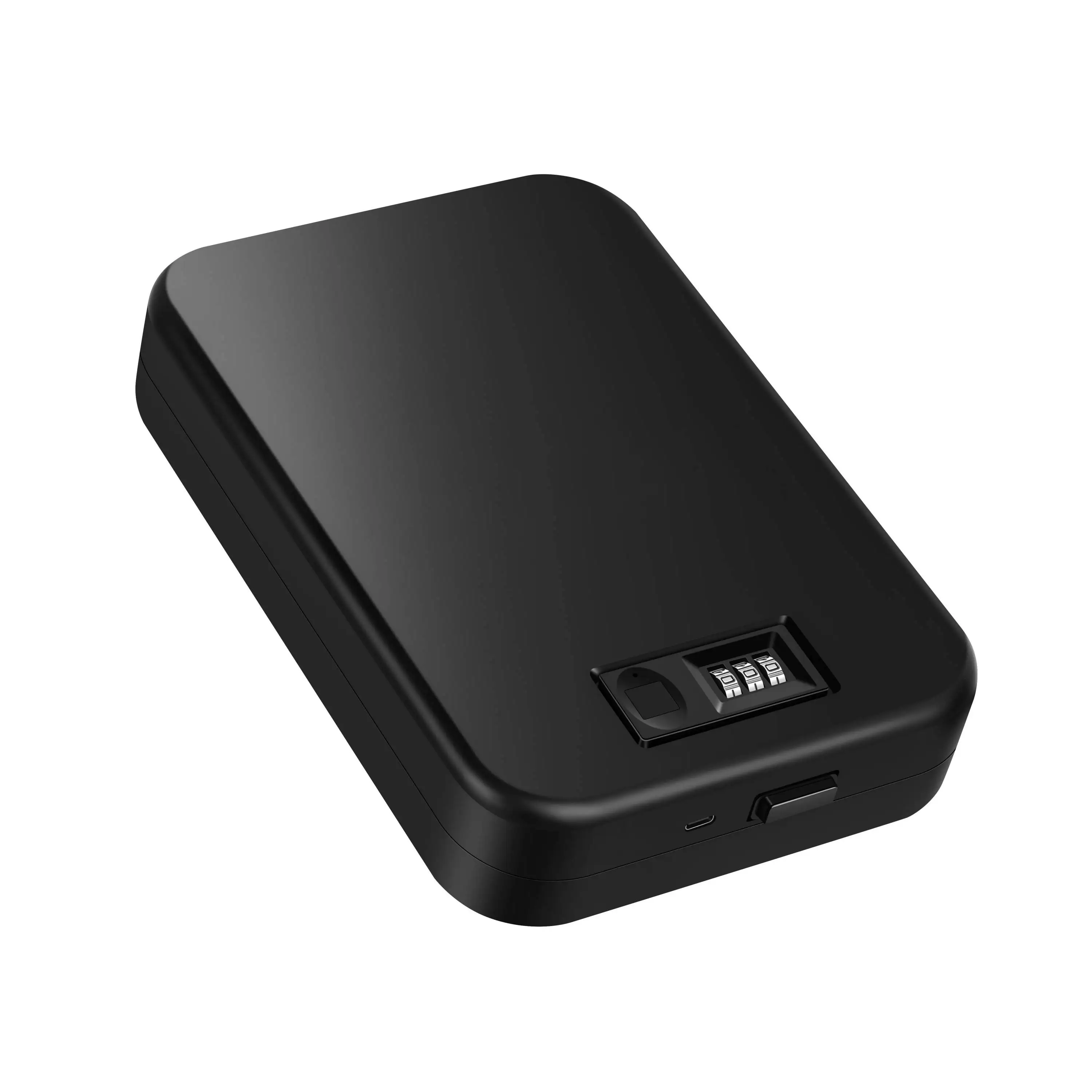

Mini Portable Travel Fingerprint Pistol Safe Lock Box Gun safe box steel password open