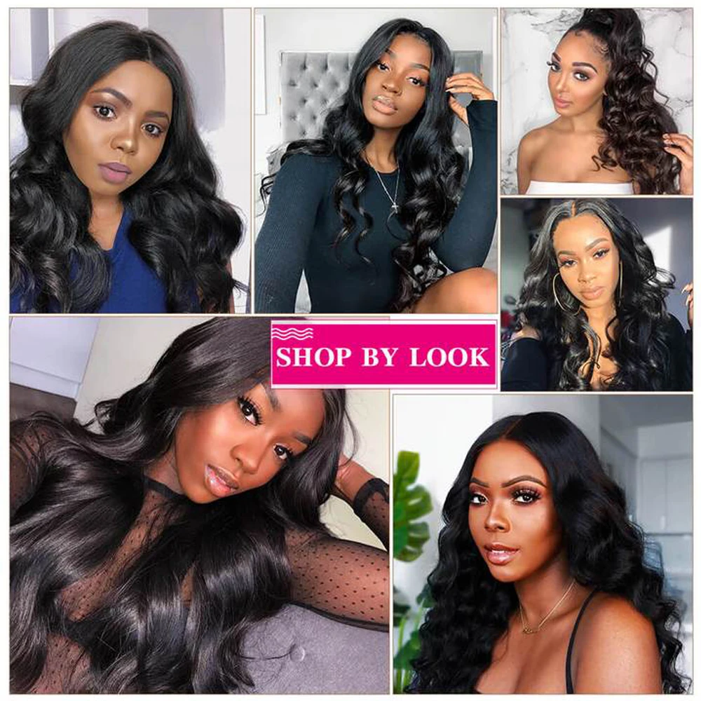 

30Inches Body Wave Lace Human Hair Wigs For Women 4*4 HD Transparent Wigs Preplucked Brazilian Lace Closure Wig Nature Color