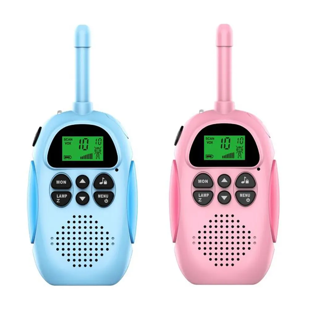 

Handheld Mini Kids Transceiver Children Walkie Talkie Rechargable 3KM Range UHF Radio Lanyard Interphone toy for girl Gift 2pcs