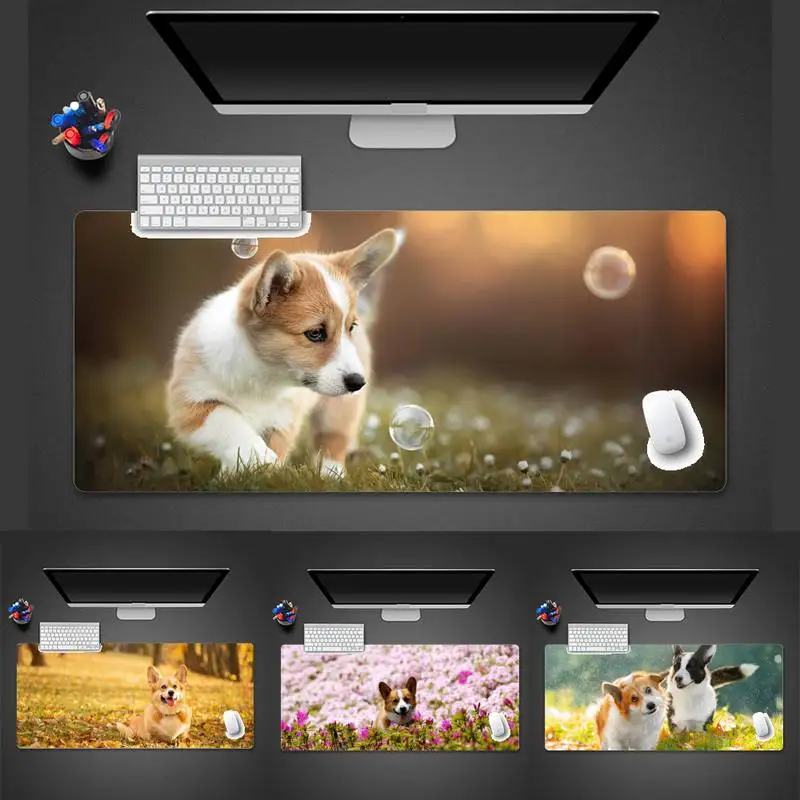 

Corgi cute dog pet Silicone large/small Pad to Mouse Game Desk Table Protect Game Office Work Mouse Mat pad