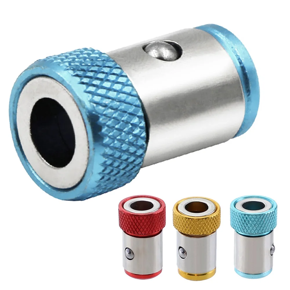 

2/5Pcs Screwdriver Bits Magnetic Ring 1/4" Alloy Steel Strong Magnetizer Screw Anti-skid With Magnetic Ring Batcher