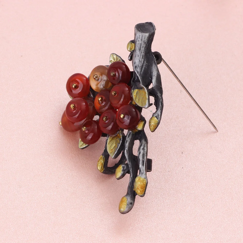 Ювелирные изделия FARLENA винтажные броши в форме букета из натурального камня