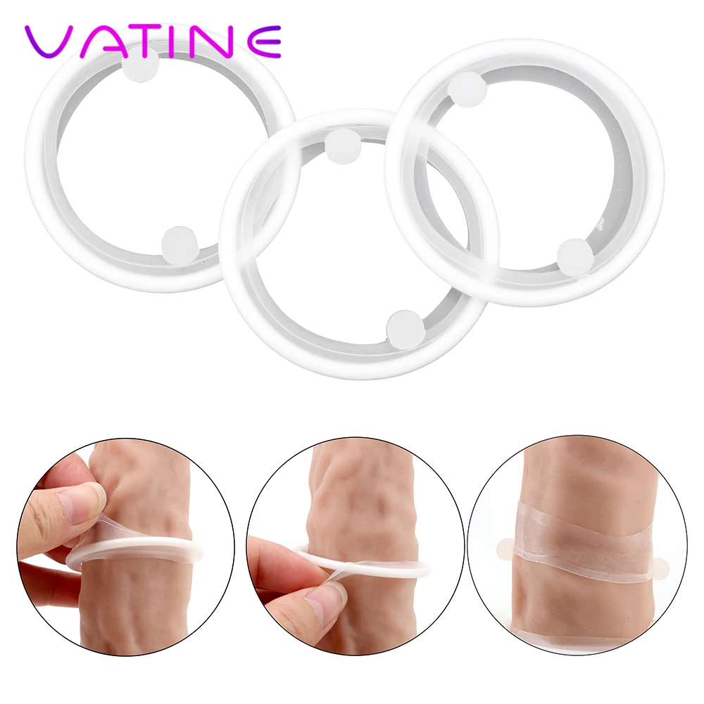 Кольцо для пениса ватина 3 шт./компл. задержка эякуляции кольцо верности