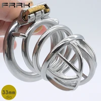 frrk bdsm sex toys for men male chastity cock cage bondage device erotic stainless steel penis rings with discreet package