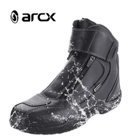 arcx genuine cow leather waterproof moto boots motorbike riding shoes motocross off road racing boots