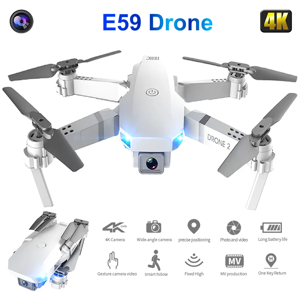 

RC Drone Photograp UAV Profesional Quadrocopter E59 with 4K Camera Fixed-Height Folding Unmanned Aerial Vehicle Quadcopter