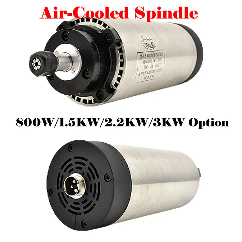 ЧПУ Шпиндельный двигатель с воздушным охлаждением 800 Вт 3020 кВт 3040 3 65 мм 80 зажим