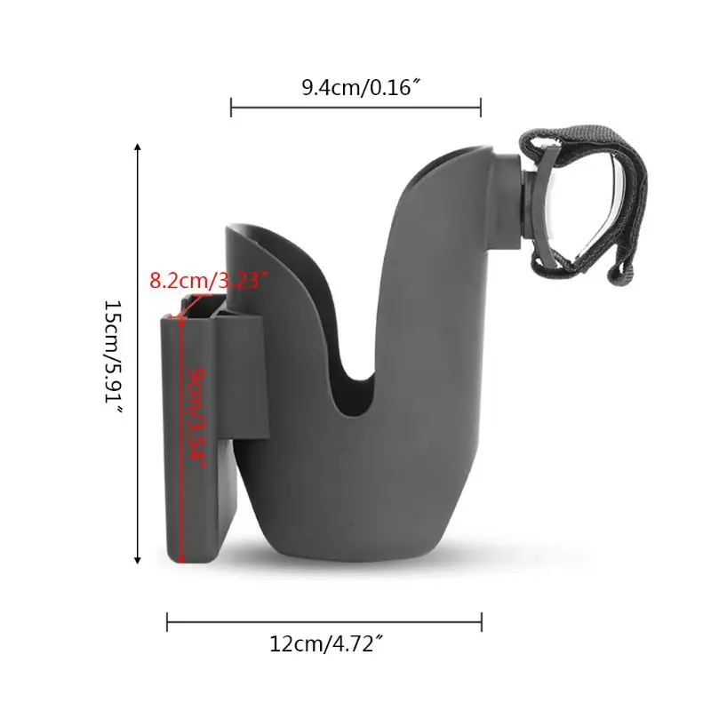 

2 in 1 Stroller Cup Holder + Phone Holder Universal Cup Holder Rack for Buggy Pushchair Wheelchair