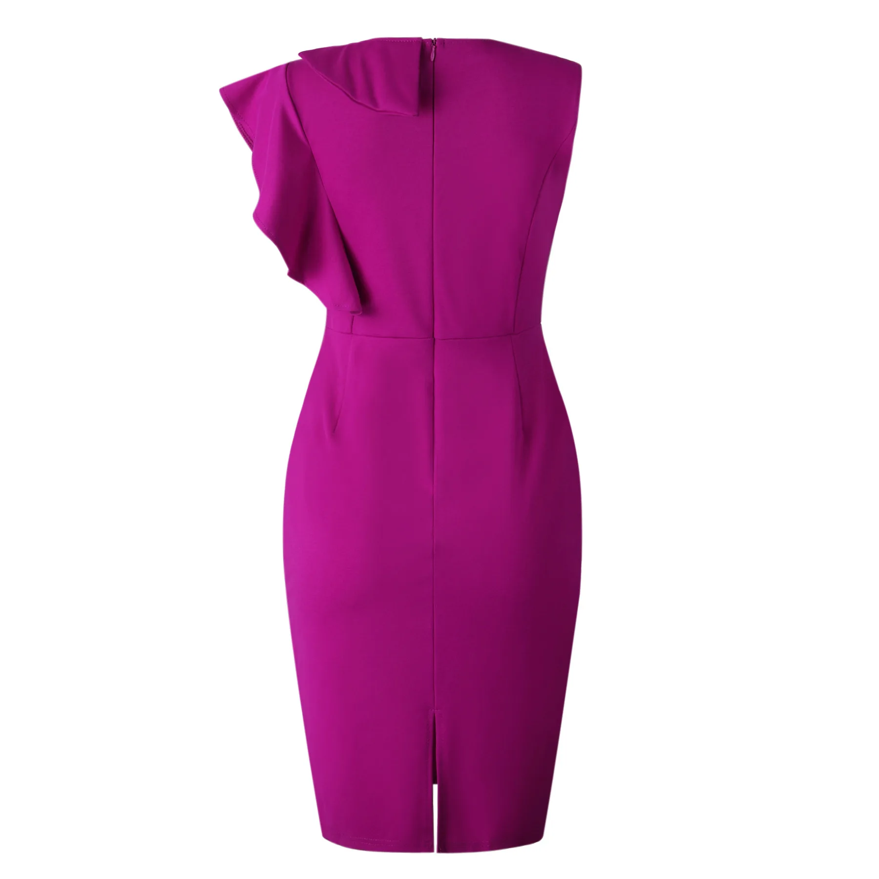 

Vestido Casual African Women's Plus Size Dresses Plain Sleeveless Stretch Office Formal Elegant Summer Mid Long Purple Dress
