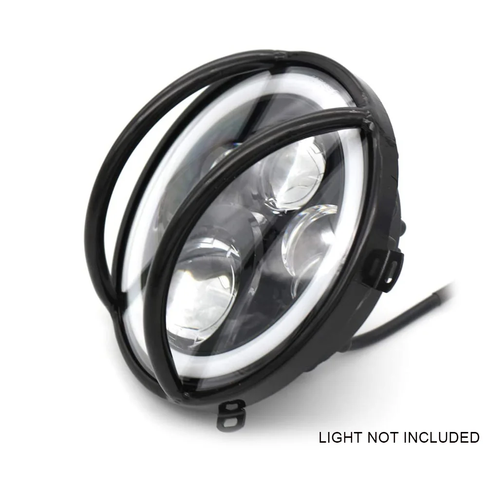 7&quot LED Headlamp Protector Guard Headlight Lamp Light Cover for Jeep Wrangler Unlimited JK 2007-2017 | Автомобили и мотоциклы