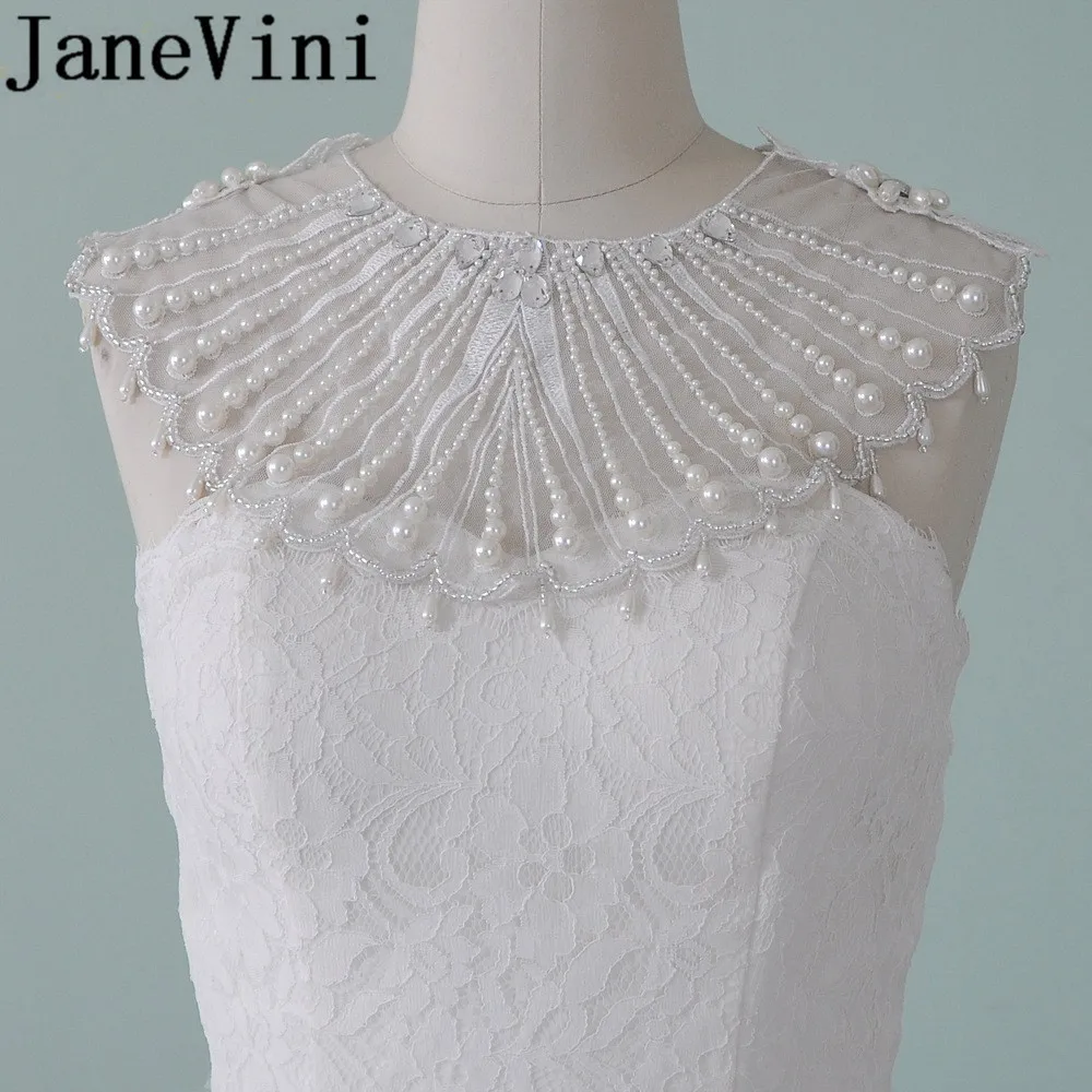 JaneVini модное ювелирное женское жемчужное ожерелье с бусинами и кристаллами на