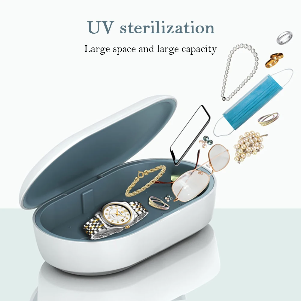 

Portable UV Sanitizer UV Light Sterilizer Box with Aroma Diffuser Fast Wireless Charging for Smart Phone UV Sterilizing Box