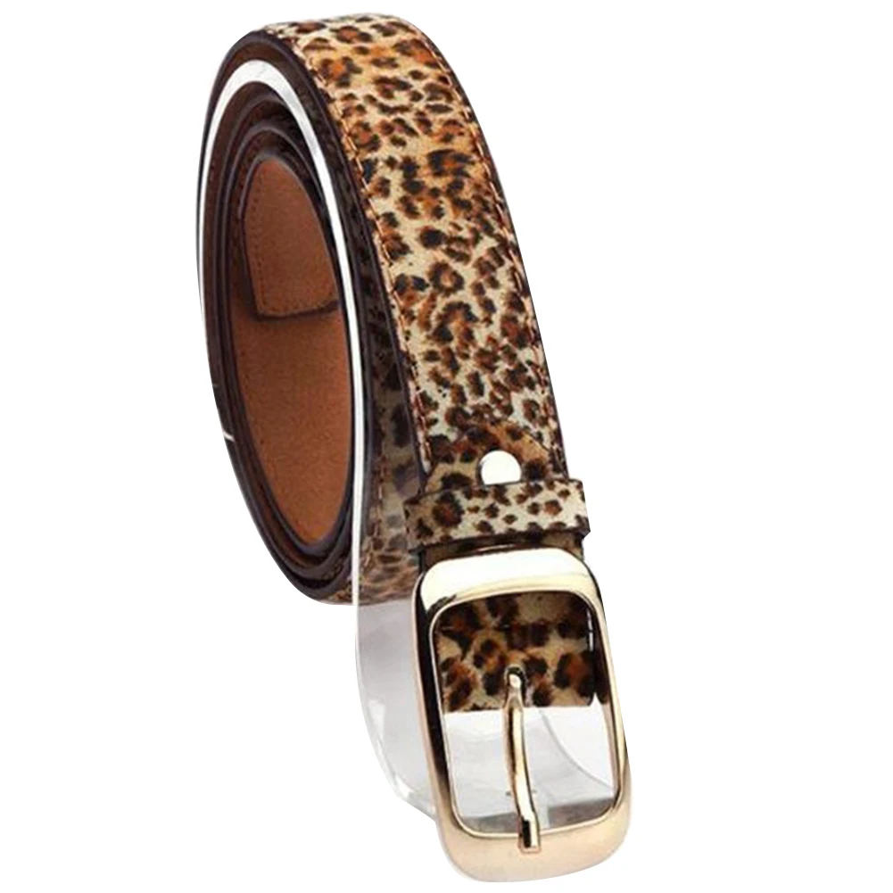 

115CM Fashion Women Faux Leather Solid Color Leopard Print Waist Belt Strap Waistband Adjustable Durable Clothes Decor 7 Colors