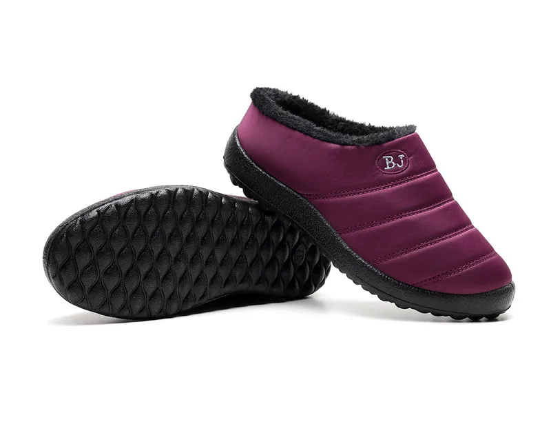 Size35-46; женская зимняя обувь из водонепроницаемого материала; пара зимних ботинок унисекс; Теплые повседневные ботинки на меху с нескользящей подошвой