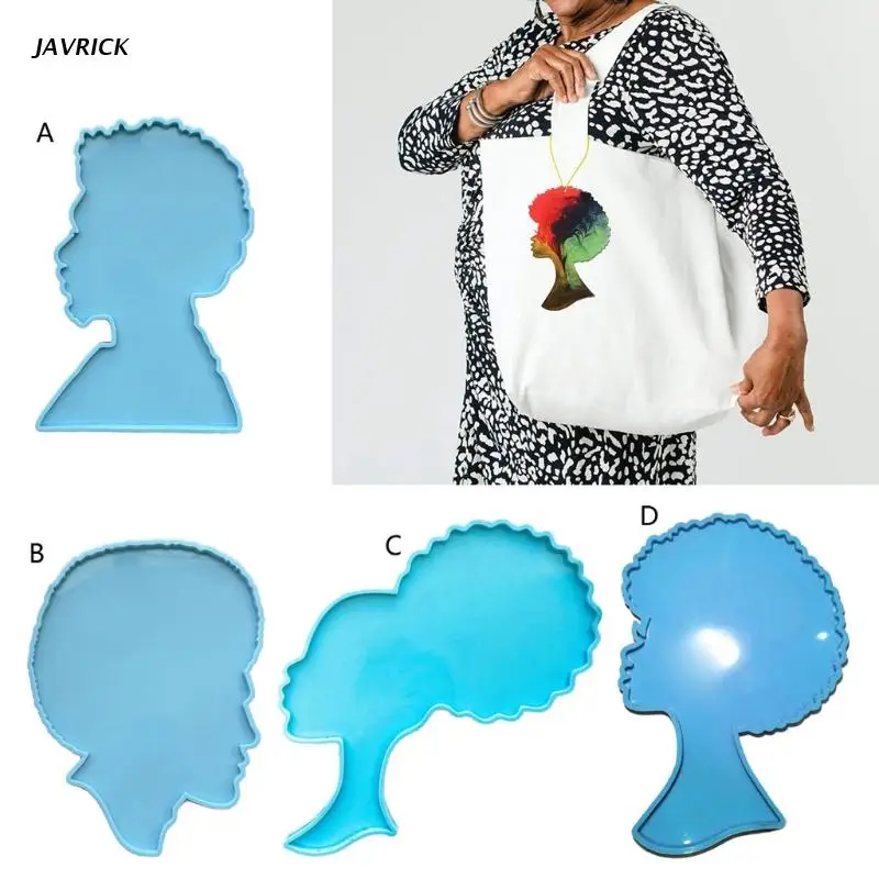 

Super Large Female Male Head Type Resin Mold Silicone Coaster Mold Large African Human Tray Resin Casting Mold Crafts