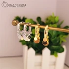 Серьги-подвески для девочек, серебро 925 пробызолото 18 К