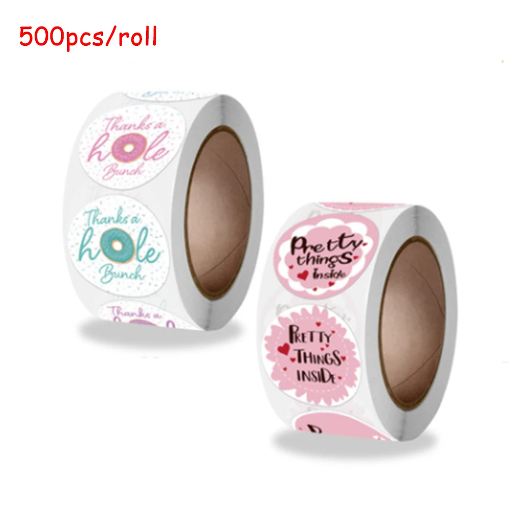 

Pretty Things Inside Gift Packing Stickers Thanks Bunch Baking Decoration Sealing Labels For Party Birthday Wedding Decoration