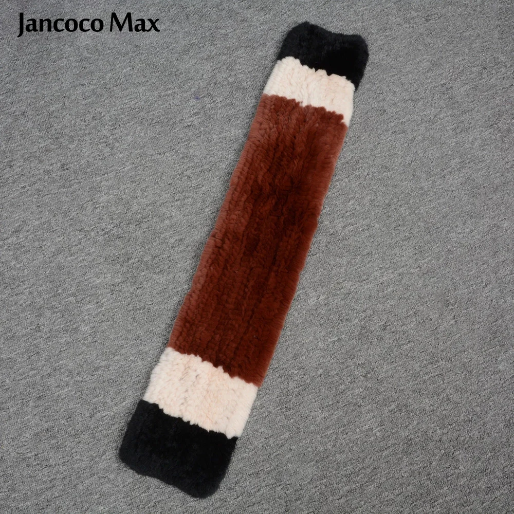 Jancoco Max толстый вязаный настоящий шарф из меха кролика рекс Леди Мода Стиль