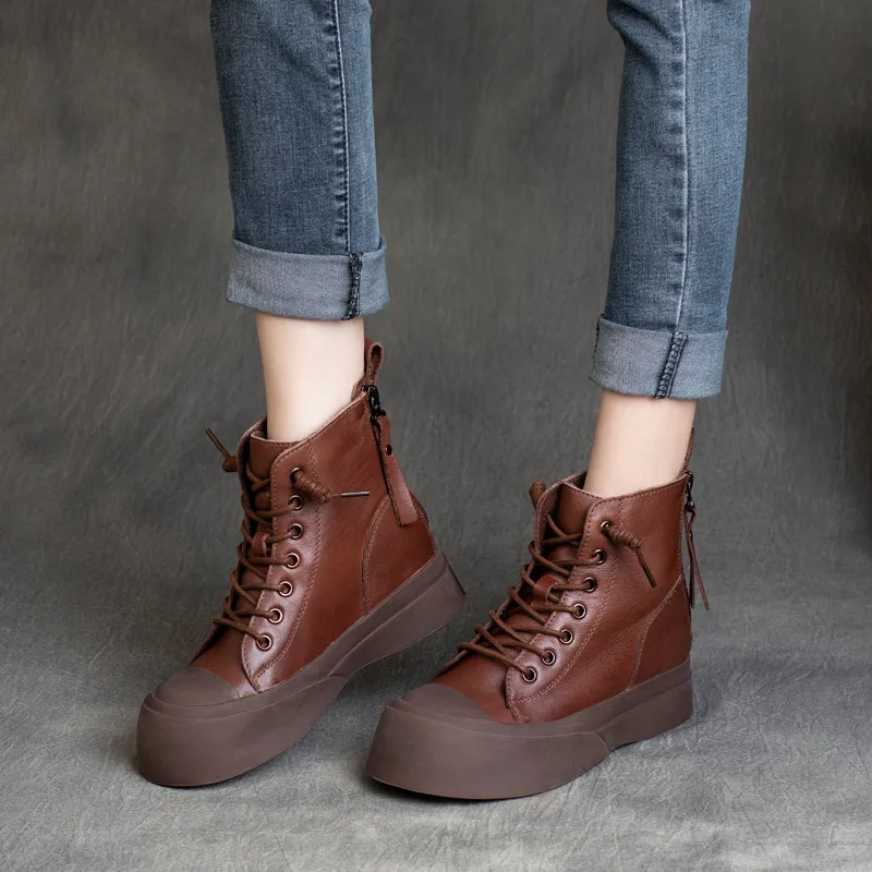

Fashion Women Boots Breathable Breathable Women Shoe New Breathable Flat Platform Boots Fashion Casual Footwear