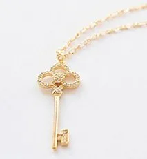 

Korean Drama Popular Yu Enhui with The Payment Chain Short Crystal Hollow Key Collarbone Female Wholesale