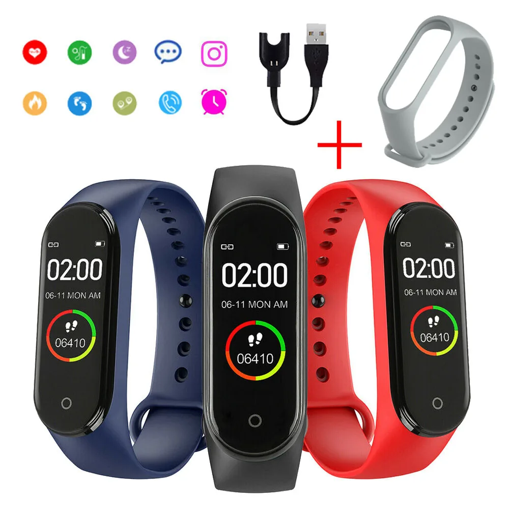 

Color Screen Men's Electronic Couple Watch Heart Rate Monitor Message Reminder Clock Pedometer Bluetooth Wearable Device Women