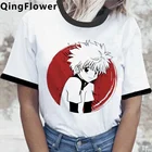 Винтажная Мужская футболка с принтом Hunter x Hunter Killua Zoldyck Kurapika Hisoka