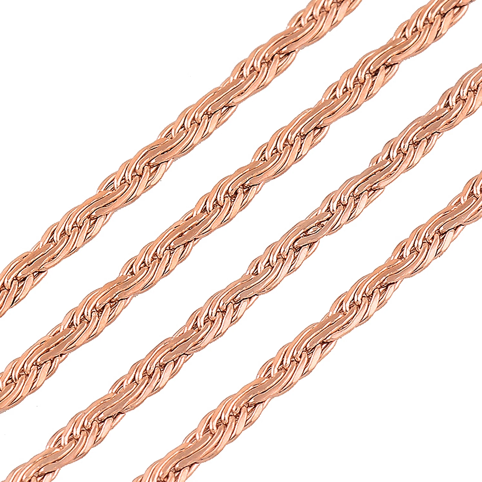 Женская и мужская цепочка из нержавеющей стали высококачественного розового