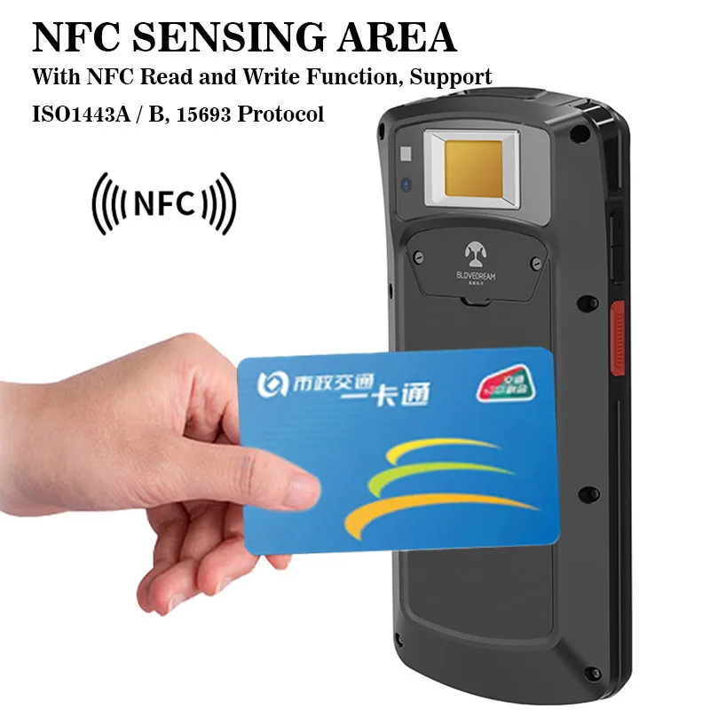 Blovedream S80 4G LTE Rugged inventory handheld Industrial android 9.0 pda fingerprint scanner with 1D 2D laser barcode reader