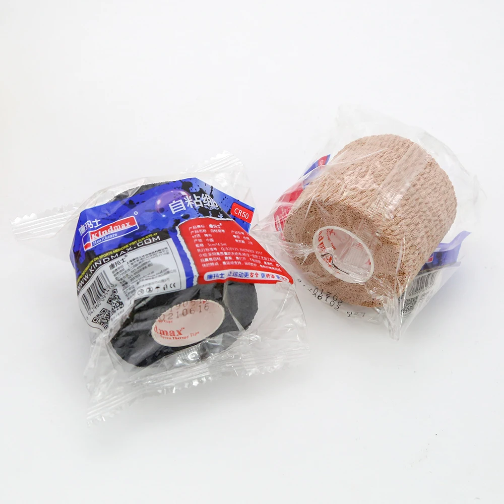Самофиксирующиеся эластичные когезионные бандажи Kindmax из хлопка для ухода за