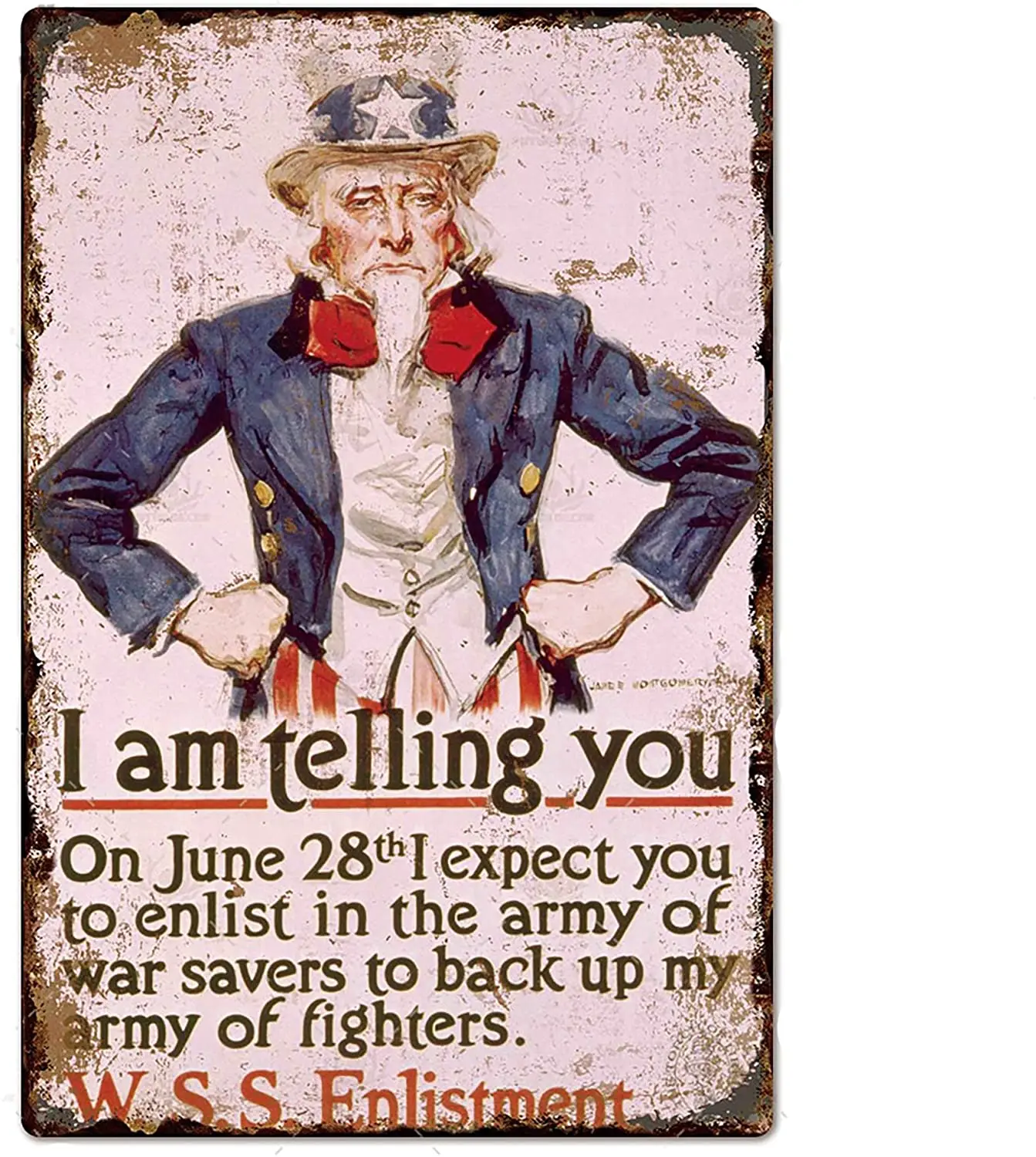 

cnejduwud 30X20cm Vintage TIN Sign I Am Telling You 8"x12" Metal Wall Plaque Art Decor Propaganda