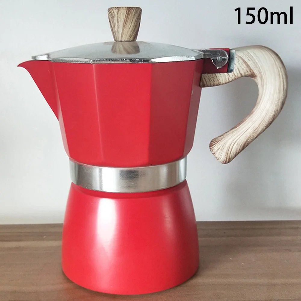 

Aluminum Coffee Maker Espresso Coffee Maker Stove Top 150/300ML Practical
