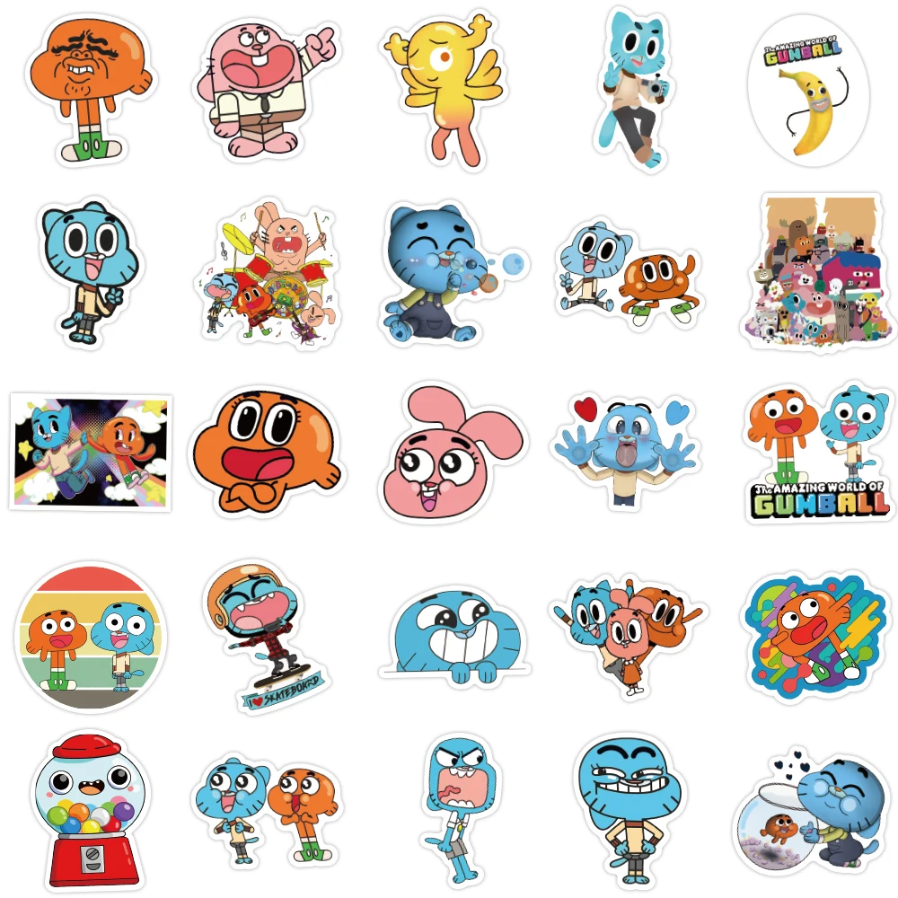 

10/50PCS Animation Stickers For Skateboard Fridge Guitar Laptop Motorcycle Luggage Cartoon Stickers